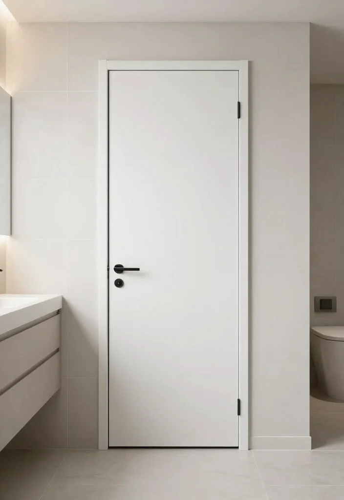 12 Modern Bathroom Door Ideas That Elevate Small Spaces 5. Pocket Doors for Ultimate Space Efficiency 0