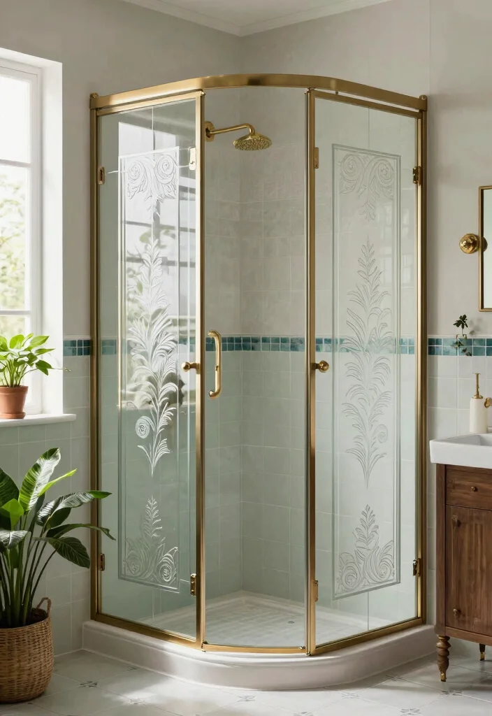 12 Modern Bathroom Door Ideas That Elevate Small Spaces 6. Vintage inspired Shower Doors 0