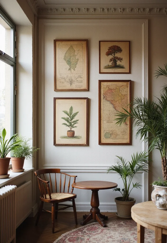 12 Modern Farmhouse Wall Decor Ideas for Warm Updated Charm 12 12 Modern Farmhouse Wall Decor Ideas for Warm Updated Charm - 2. Vintage-Inspired Wall Art