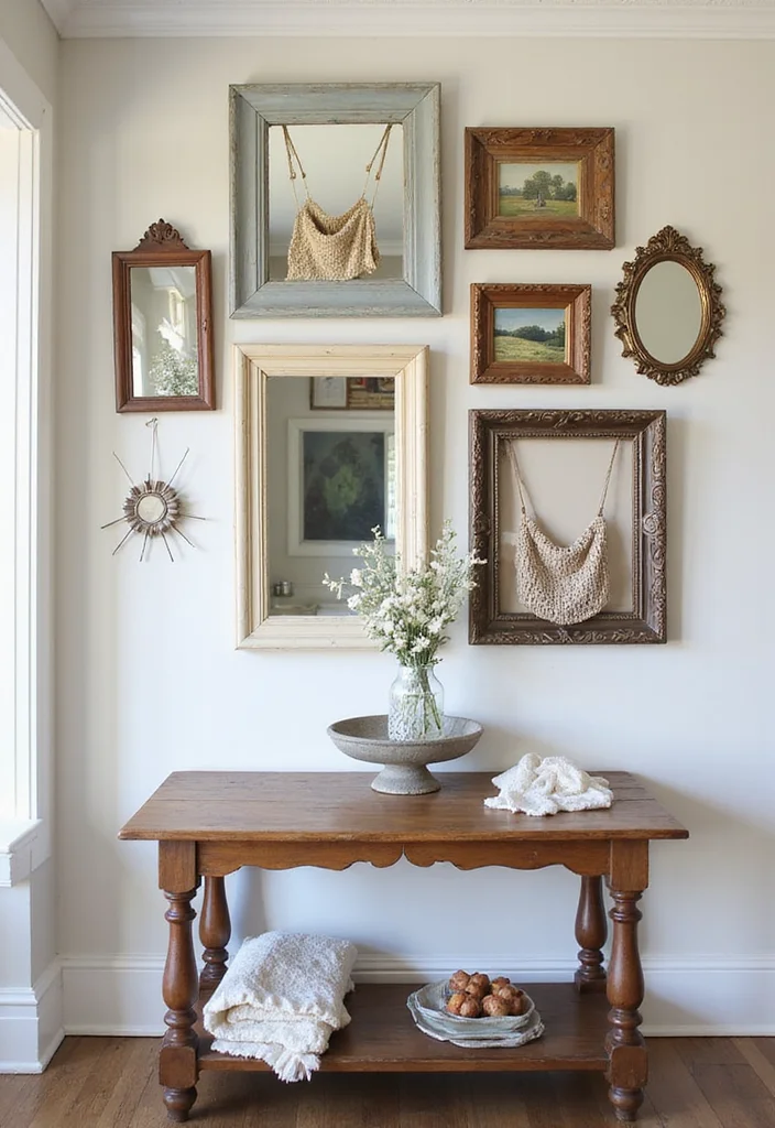 12 Modern Farmhouse Wall Decor Ideas for Warm Updated Charm 78 12 Modern Farmhouse Wall Decor Ideas for Warm Updated Charm - 8. Repurposed Vintage Frames