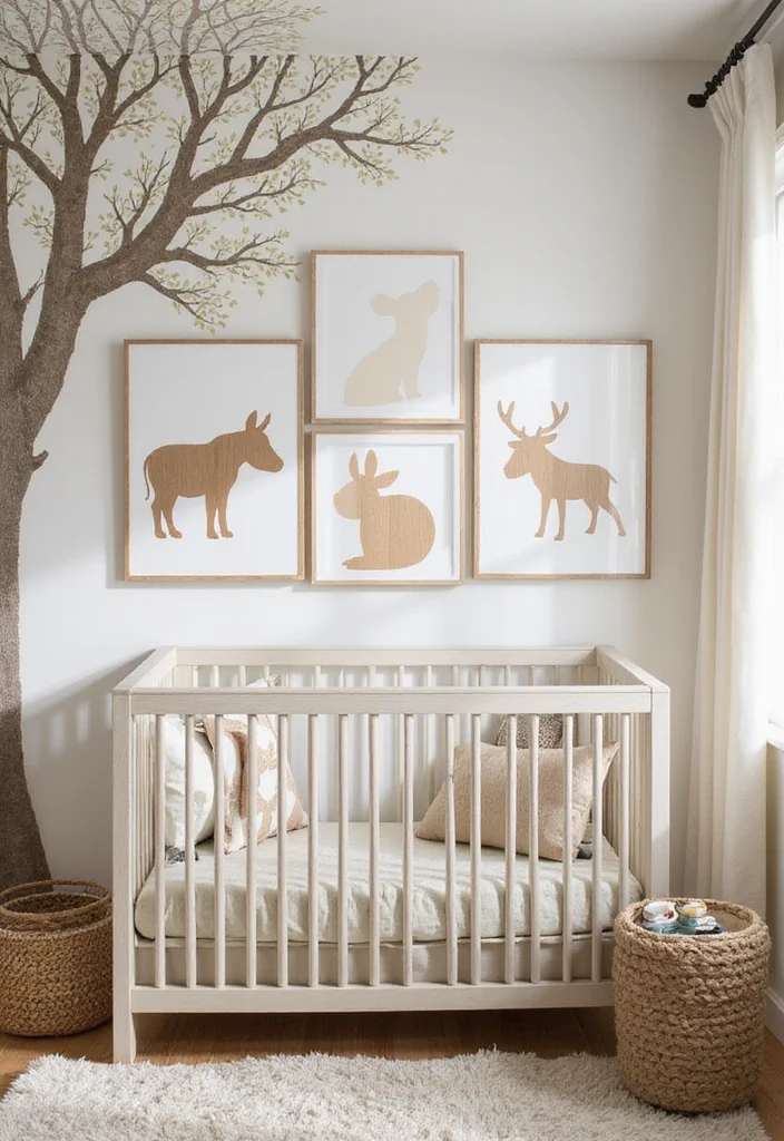 12 Nursery Wall Decor Ideas for Soft Playful Themes 12 12 Nursery Wall Decor Ideas for Soft Playful Themes - 2. Nature-Inspired Wood Art