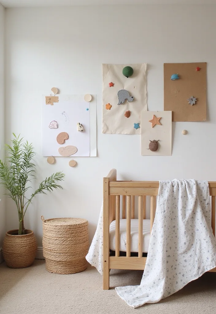 12 Nursery Wall Decor Ideas for Soft Playful Themes 45 12 Nursery Wall Decor Ideas for Soft Playful Themes - 5. Interactive Wall Games