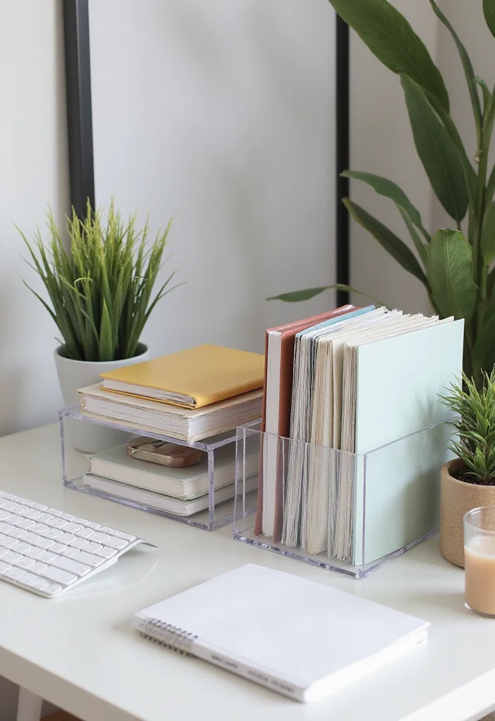 12 Office File Storage Ideas for Efficient Paper Organization 111 12 Office File Storage Ideas for Efficient Paper Organization - 11. Clear Acrylic Organizers