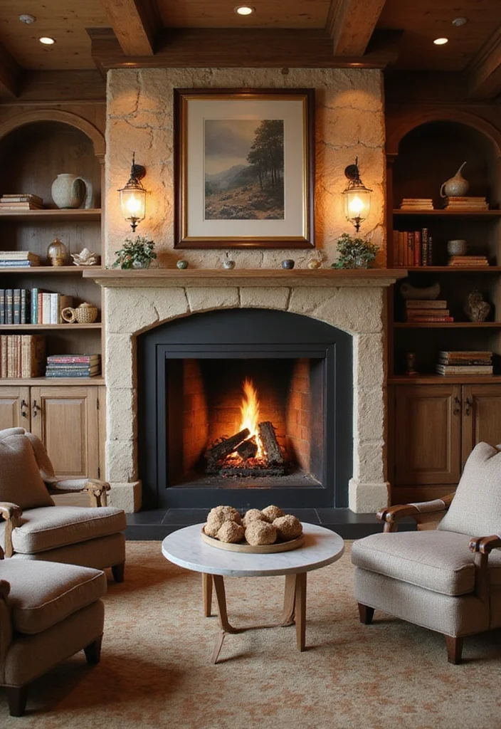 12 Office Fireplace Ideas for Warm Professional Comfort 56 12 Office Fireplace Ideas for Warm Professional Comfort - 6. Sustainable Wood-Burning Fireplaces