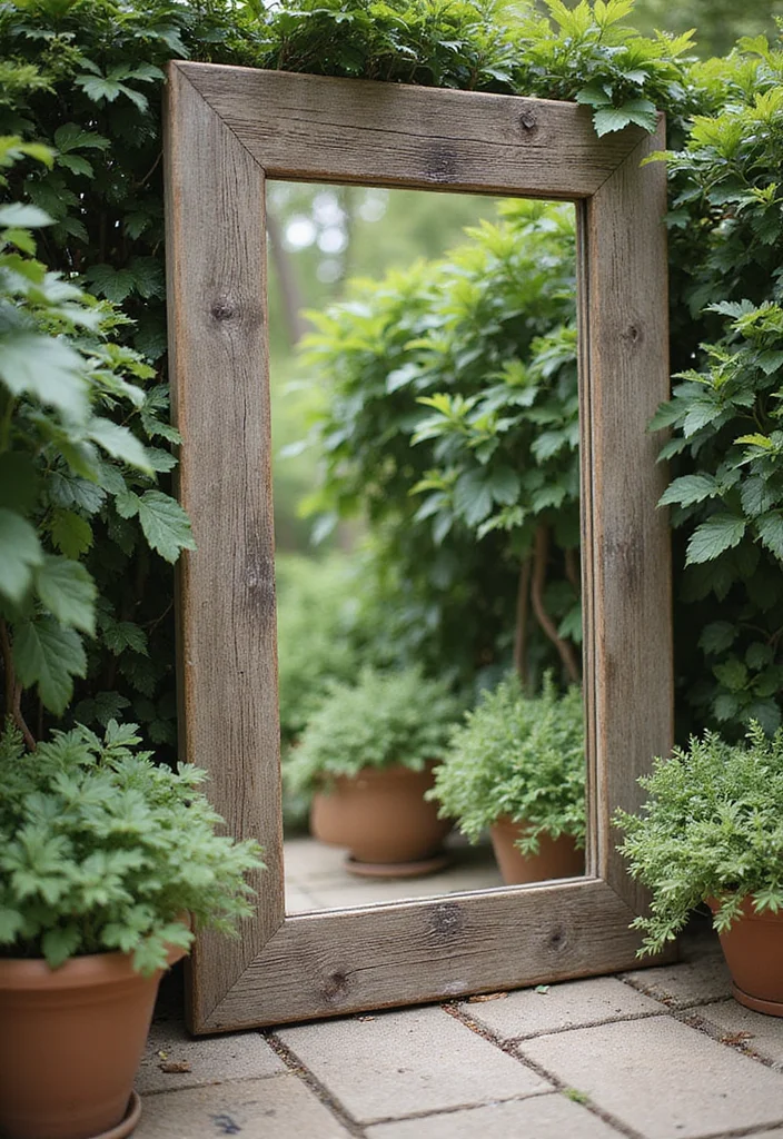 12 Patio Wall Decor Ideas for Outdoor Visual Interest 45 12 Patio Wall Decor Ideas for Outdoor Visual Interest - 5. Rustic Mirrors