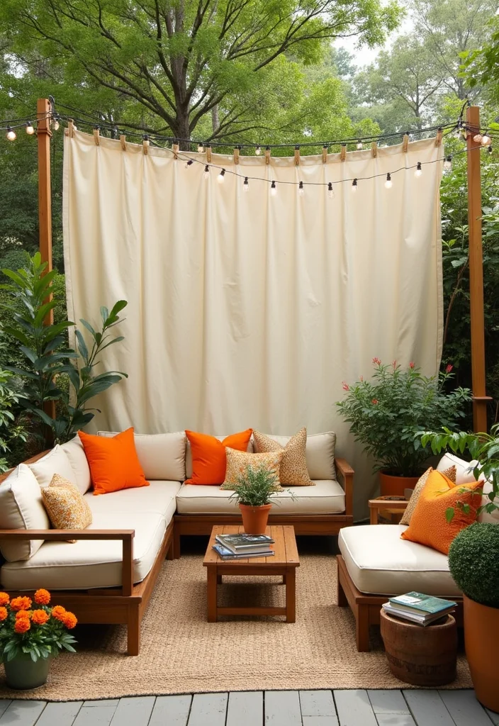 12 Patio Window Curtain Ideas for Breezy Outdoor Privacy 56 12 Patio Window Curtain Ideas for Breezy Outdoor Privacy - 6. Minimalist Canvas Drop Cloths