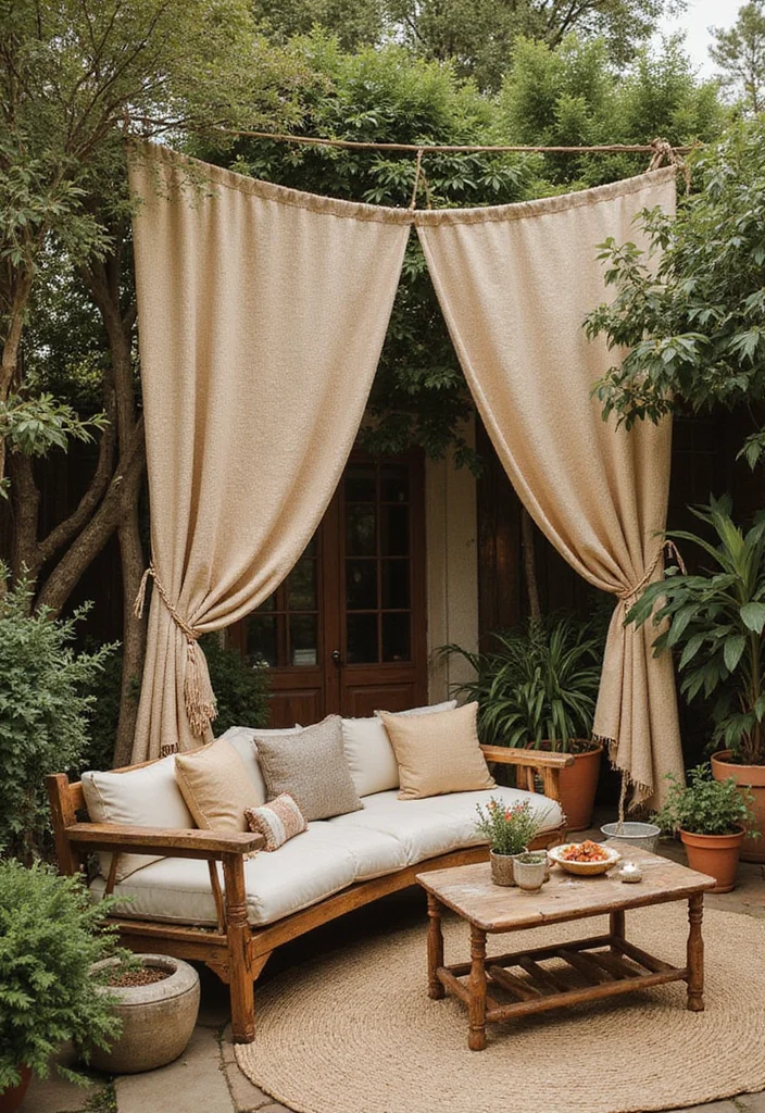 12 Patio Window Curtain Ideas for Breezy Outdoor Privacy 78 12 Patio Window Curtain Ideas for Breezy Outdoor Privacy - 8. Natural Jute and Hemp Curtains