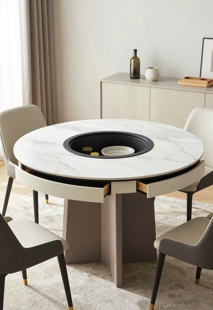 12 Round Dining Table Ideas for Better Flow and Seating 10. Smart Storage Solutions 0
