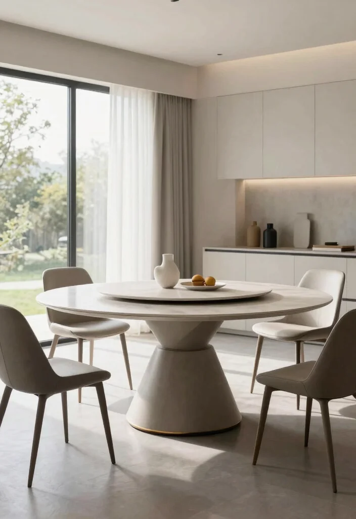 12 Round Dining Table Ideas for Better Flow and Seating 12. Floating Table Option 0