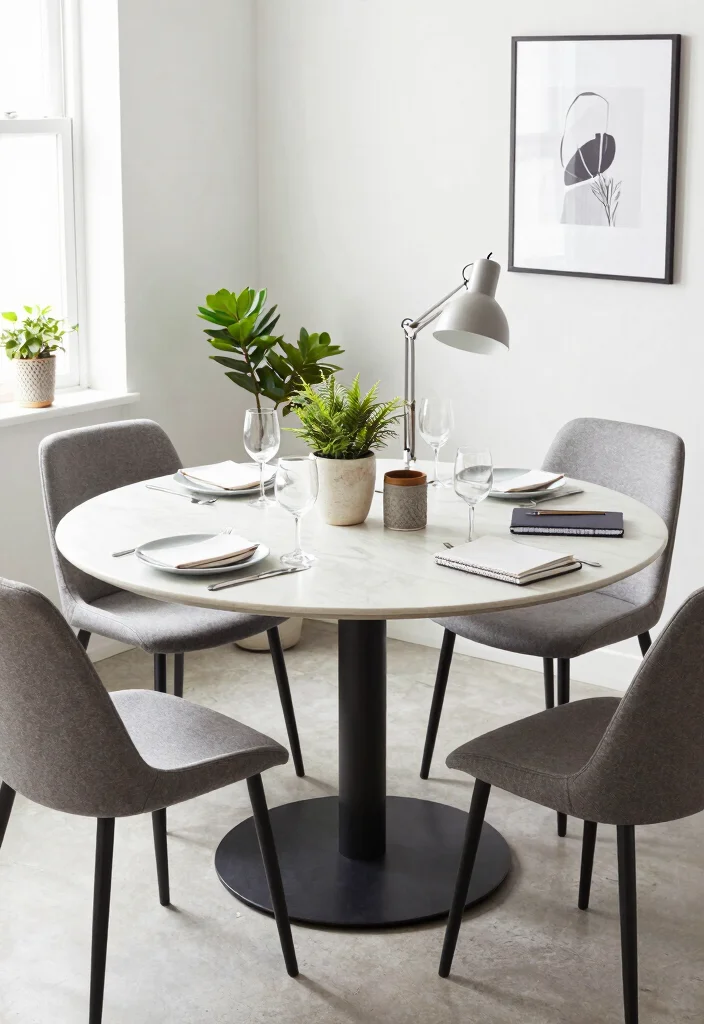 12 Round Dining Table Ideas for Better Flow and Seating 2. Multi functional Magic 0