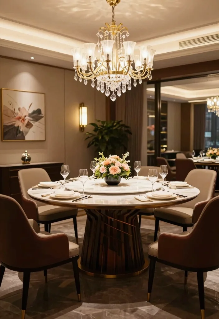 12 Round Dining Table Ideas for Better Flow and Seating 8. Elegant Spiral 0