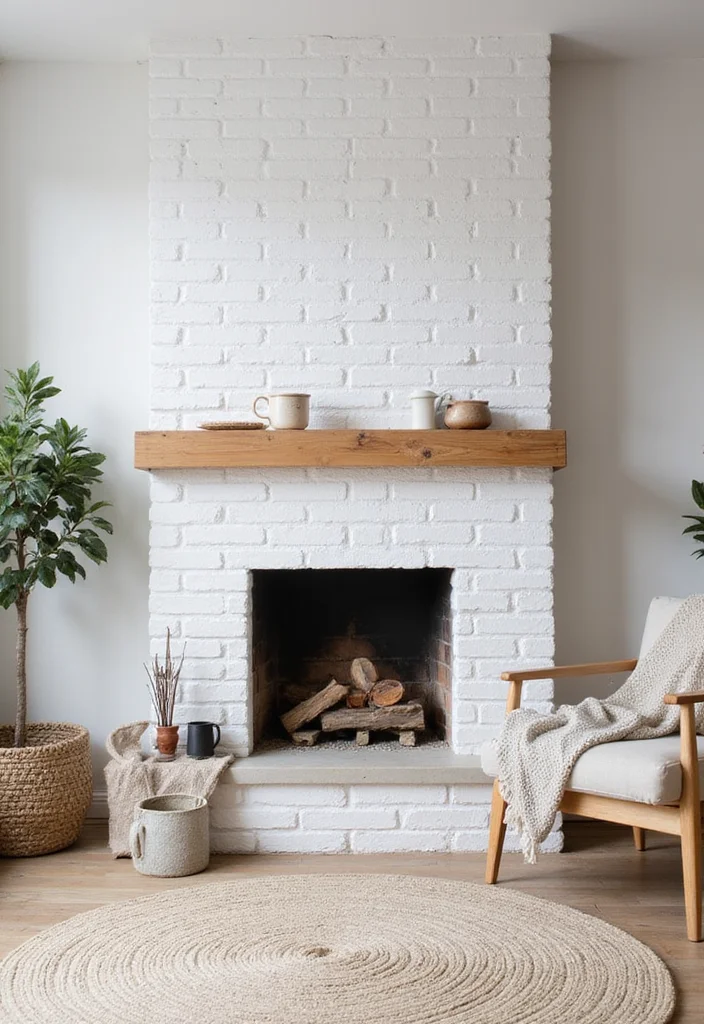 12 Scandinavian Fireplace Ideas for Minimal Warm Texture 19 12 Scandinavian Fireplace Ideas for Minimal Warm Texture - 3. Minimalist Brick Fireplaces