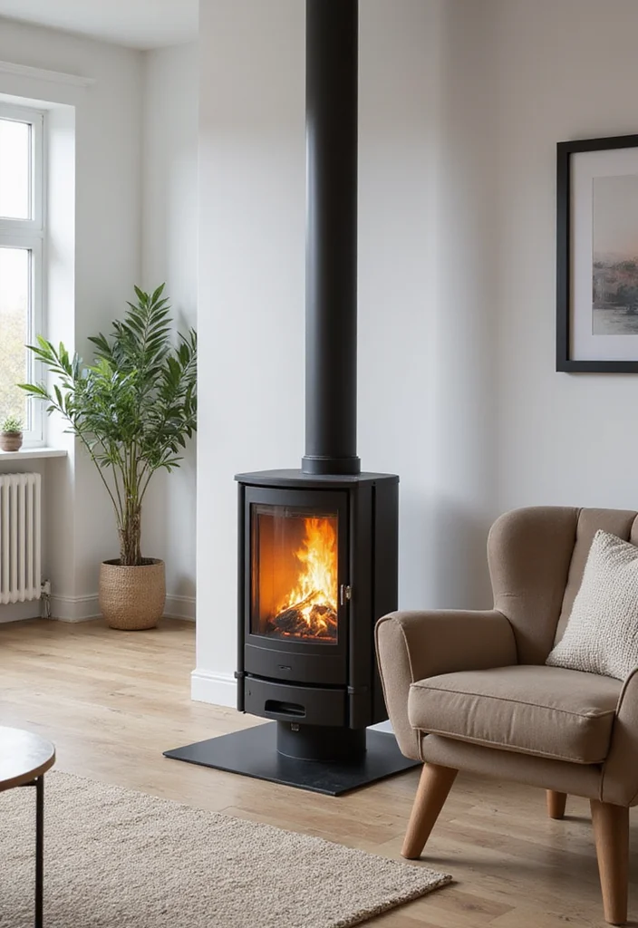 12 Scandinavian Fireplace Ideas for Minimal Warm Texture 74 12 Scandinavian Fireplace Ideas for Minimal Warm Texture - 8. Portable Fireplaces for Flexibility