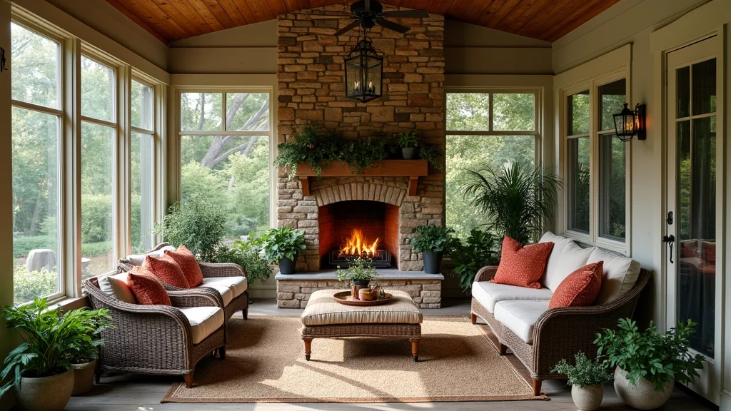 12 Screen Porch Fireplace Ideas for Cozy Outdoor Living