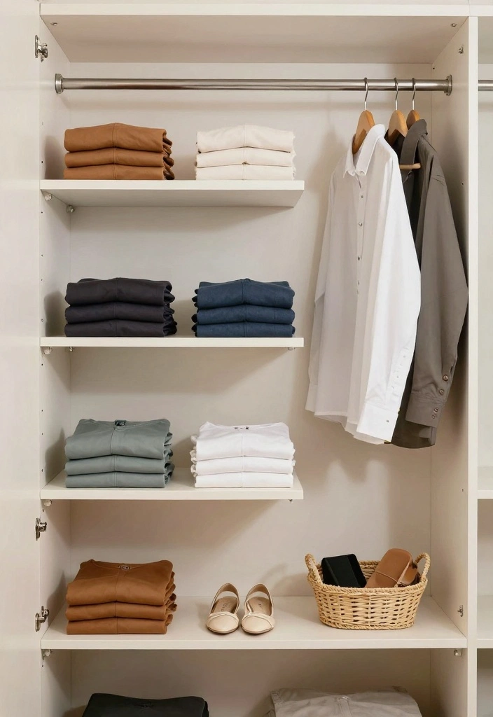 12 Small Bedroom Closet Organization Ideas for Clothing Storage 3. Create a Capsule Wardrobe 0