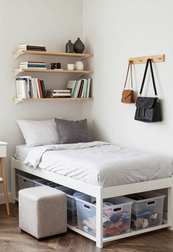 12 Small Bedroom Ideas for Men That Feel Stylish and Practical 4 12 Small Bedroom Ideas for Men That Feel Stylish and Practical 4. Smart Storage Solutions 0