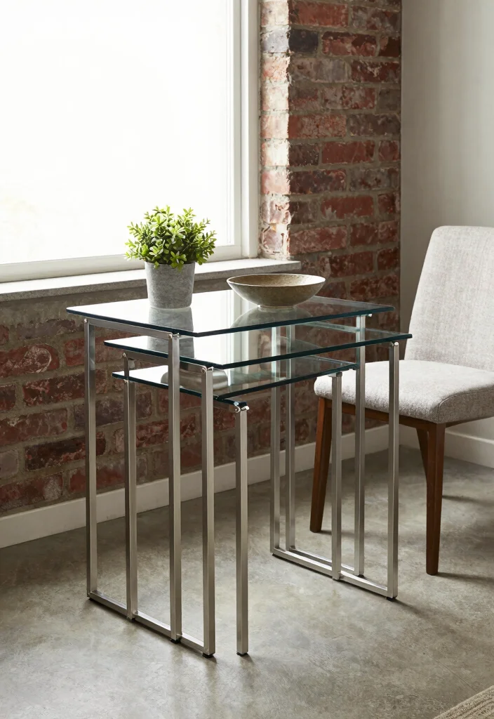 12 Small Dining Table Ideas for Cozy Functional Spaces 3. Nesting Tables for Versatile Use 0