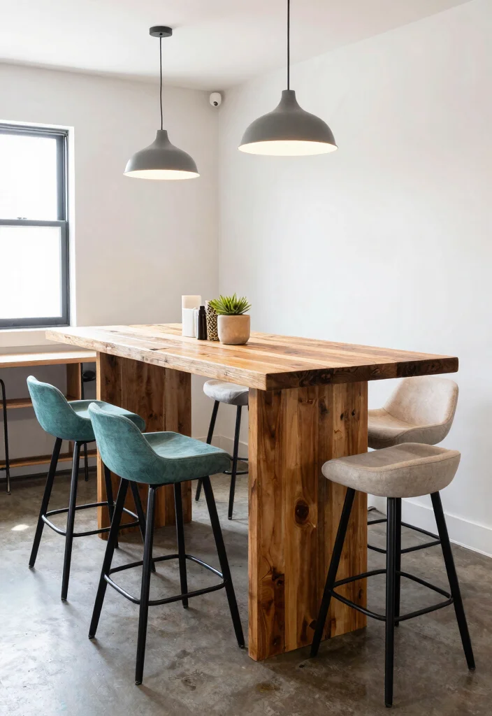 12 Small Dining Table Ideas for Cozy Functional Spaces 7. Multi Purpose Pub Tables 0