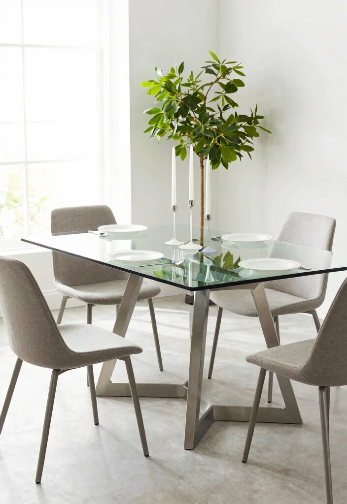 12 Small Dining Table Ideas for Cozy Functional Spaces 9. Glass topped Tables for Lightness 0