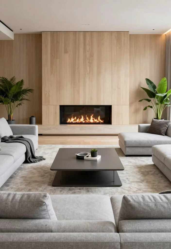 12 Small Living Room Ideas with Fireplace That Feel Open 5. Multi Functional Furniture 0
