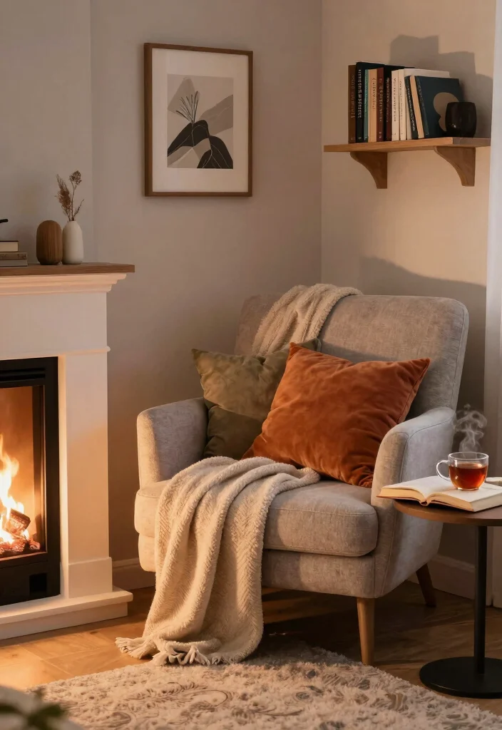 12 Small Living Room Ideas with Fireplace That Feel Open 6. Create a Cozy Nook 0