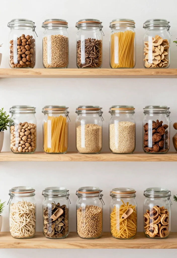 12 Small Pantry Organization Ideas for a Clutter Free Kitchen 1 12 Small Pantry Organization Ideas for a Clutter Free Kitchen - 1. Stylish Glass Jars 1