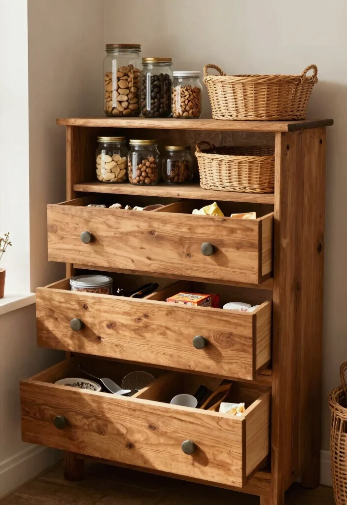 12 Small Pantry Organization Ideas for a Clutter Free Kitchen 100 12 Small Pantry Organization Ideas for a Clutter Free Kitchen - 10. Repurposed Furniture 1