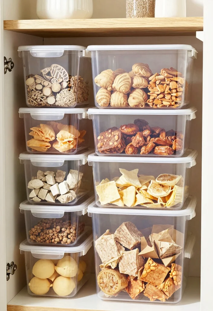 12 Small Pantry Organization Ideas for a Clutter Free Kitchen 23 12 Small Pantry Organization Ideas for a Clutter Free Kitchen - 3. Stackable Bins 1