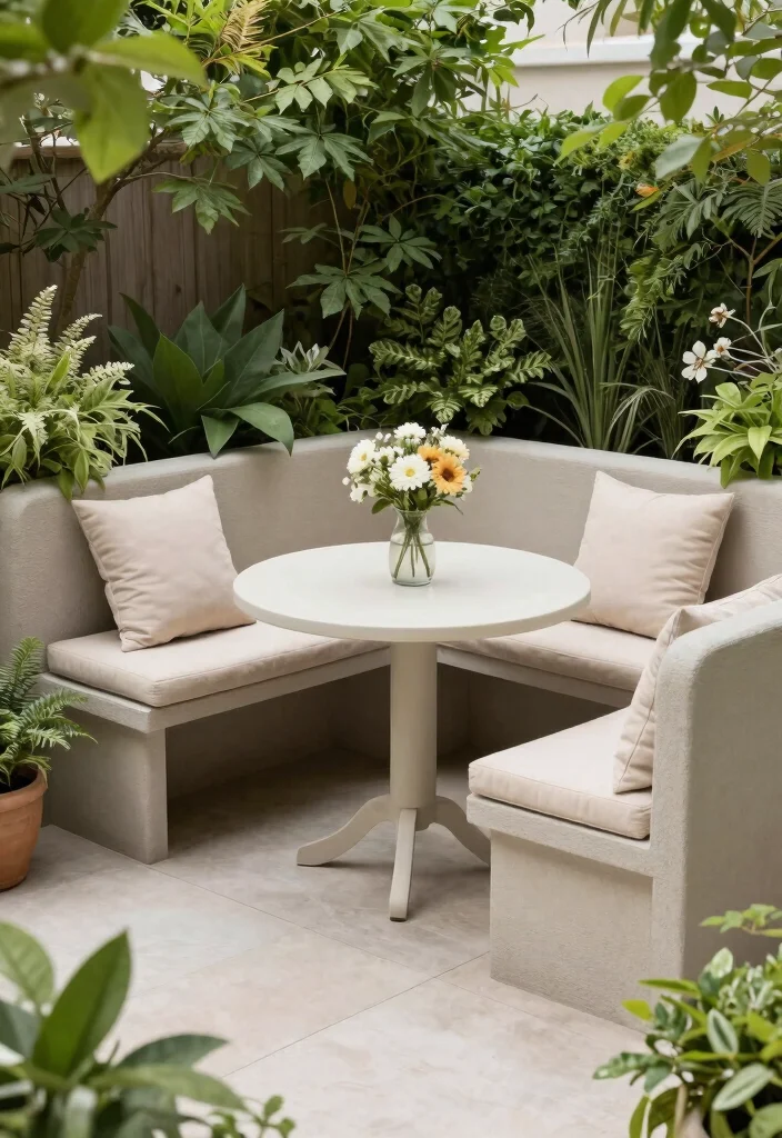 12 Small Paver Patio Ideas Perfect for Compact Yards - 11. Tiny Tables and Benches 1