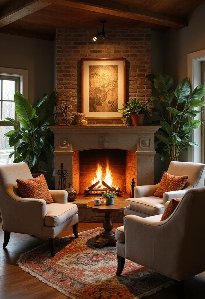 12 Spanish Fireplace Ideas for Bold Rustic Mediterranean Style 89 12 Spanish Fireplace Ideas for Bold Rustic Mediterranean Style - 9. Cozy Nooks Around the Fireplace