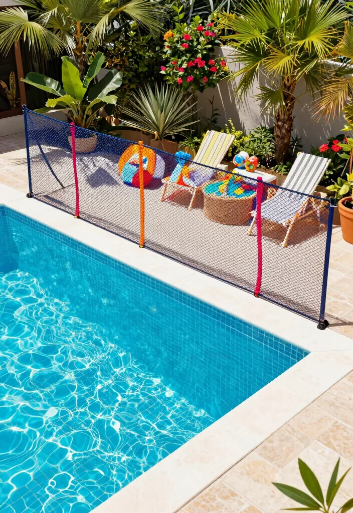 12 Swimming Pool Fence Ideas That Are Safe and Stylish 11. Mesh Pool Fencing 0