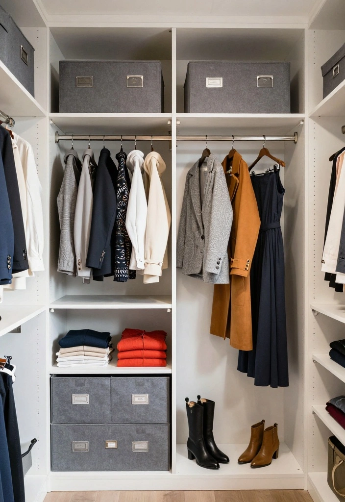 12 Walk In Closet Organization Ideas for a Clean and Functional Space 6. Seasonal Rotation for Clutter Free Living 0