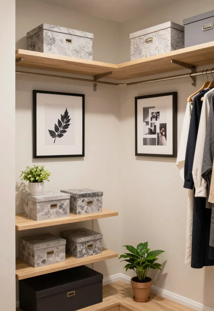 12 Walk In Closet Organization Ideas for a Clean and Functional Space 9. Add Personal Touches with Decor 0