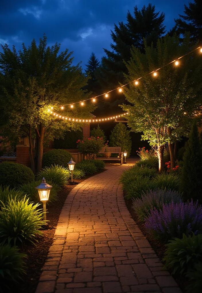 12 Walkout Basement Landscaping Ideas for Seamless Outdoor Flow 122 12 Walkout Basement Landscaping Ideas for Seamless Outdoor Flow - 12. Innovative Lighting Solutions