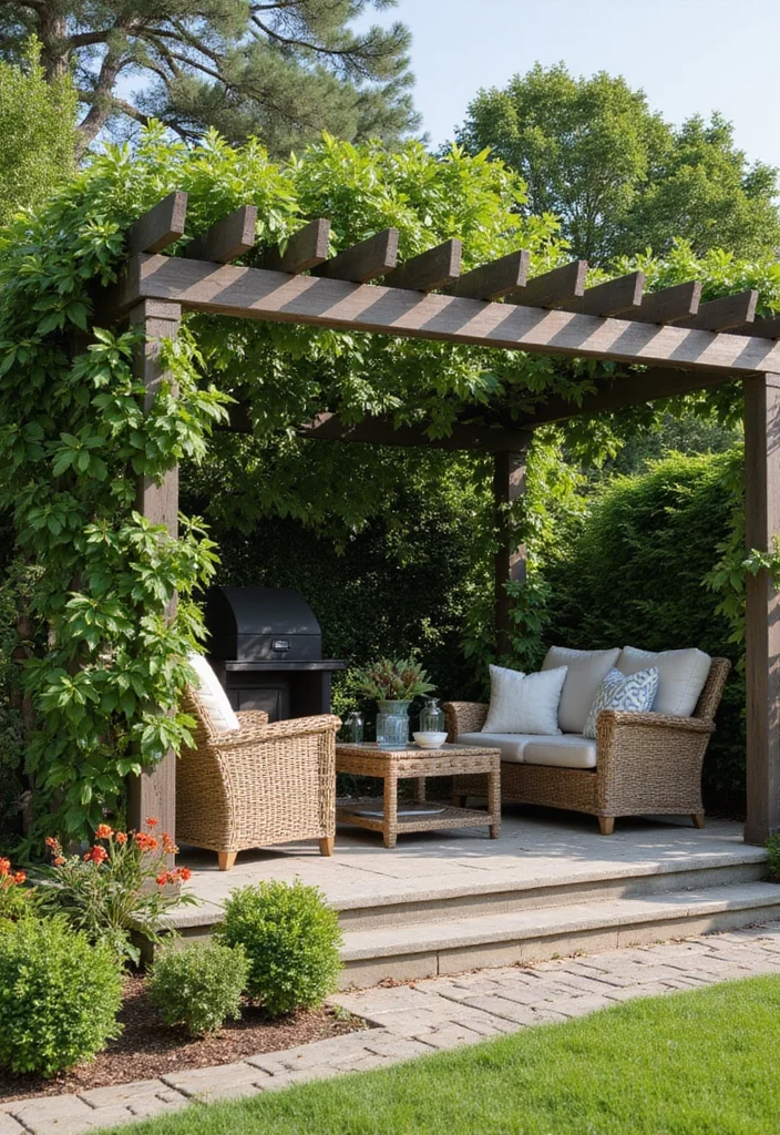 12 Walkout Basement Landscaping Ideas for Seamless Outdoor Flow 67 12 Walkout Basement Landscaping Ideas for Seamless Outdoor Flow - 7. Shade Structures for Comfort