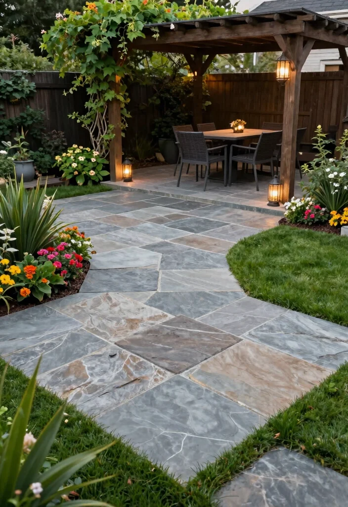 14 Backyard Paver Patio Ideas for Stylish Outdoor Living 23 14 Backyard Paver Patio Ideas for Stylish Outdoor Living - 3. Natural Stone Pavers 1