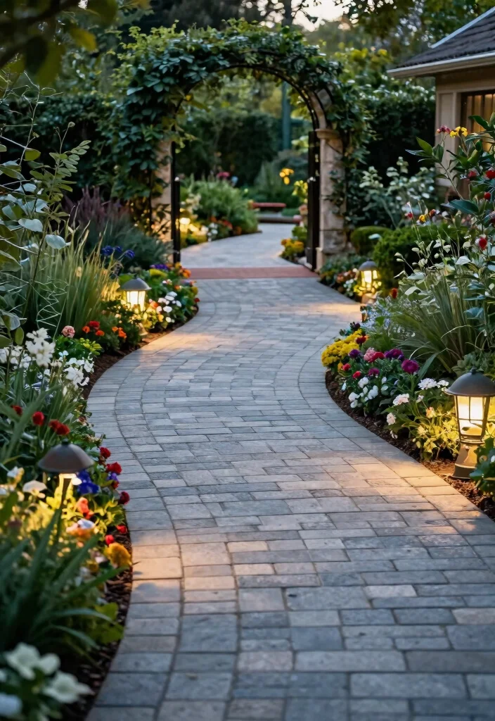 14 Backyard Paver Patio Ideas for Stylish Outdoor Living 78 14 Backyard Paver Patio Ideas for Stylish Outdoor Living - 8. Pathway Integration 1