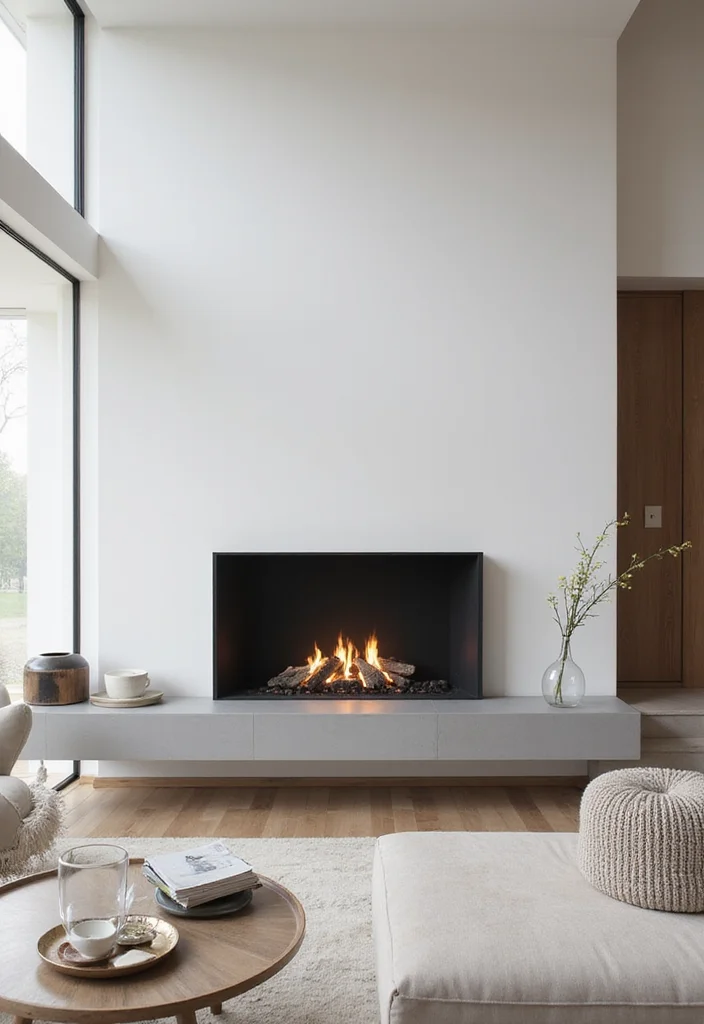 14 Gas Fireplace Wall Ideas for Clean Modern Warmth 45 14 Gas Fireplace Wall Ideas for Clean Modern Warmth - 5. Floating Hearth
