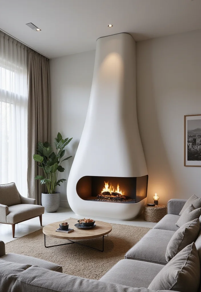 14 Gas Fireplace Wall Ideas for Clean Modern Warmth 67 14 Gas Fireplace Wall Ideas for Clean Modern Warmth - 7. Artistic Fireplaces