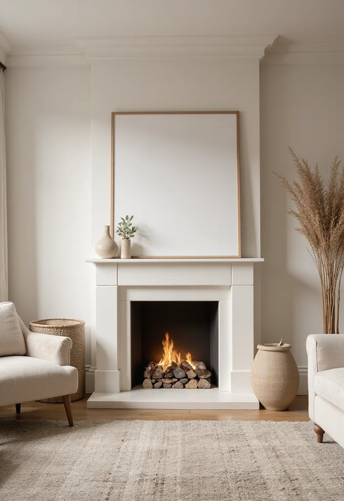 14 Gas Fireplace Wall Ideas for Clean Modern Warmth 78 14 Gas Fireplace Wall Ideas for Clean Modern Warmth - 8. Neutral Color Palette