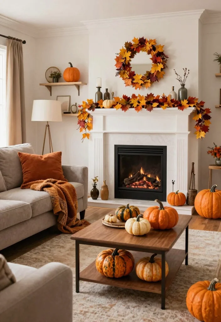 14 Living Room Ideas with Fireplace for a Warm Inviting Layout 14. Seasonal Decor Changes 0