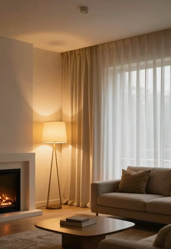 14 Living Room Ideas with Fireplace for a Warm Inviting Layout 8. Layered Lighting Techniques 0