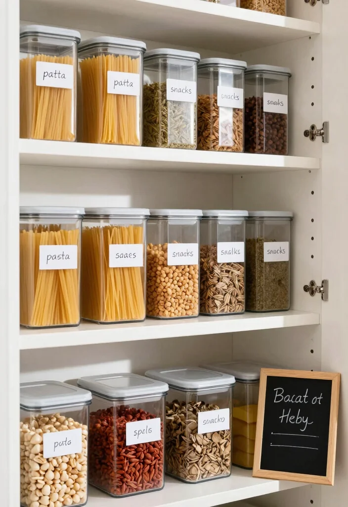 14 Pantry Ideas for Small Kitchens That Stay Organized 11. Clear Labels 0