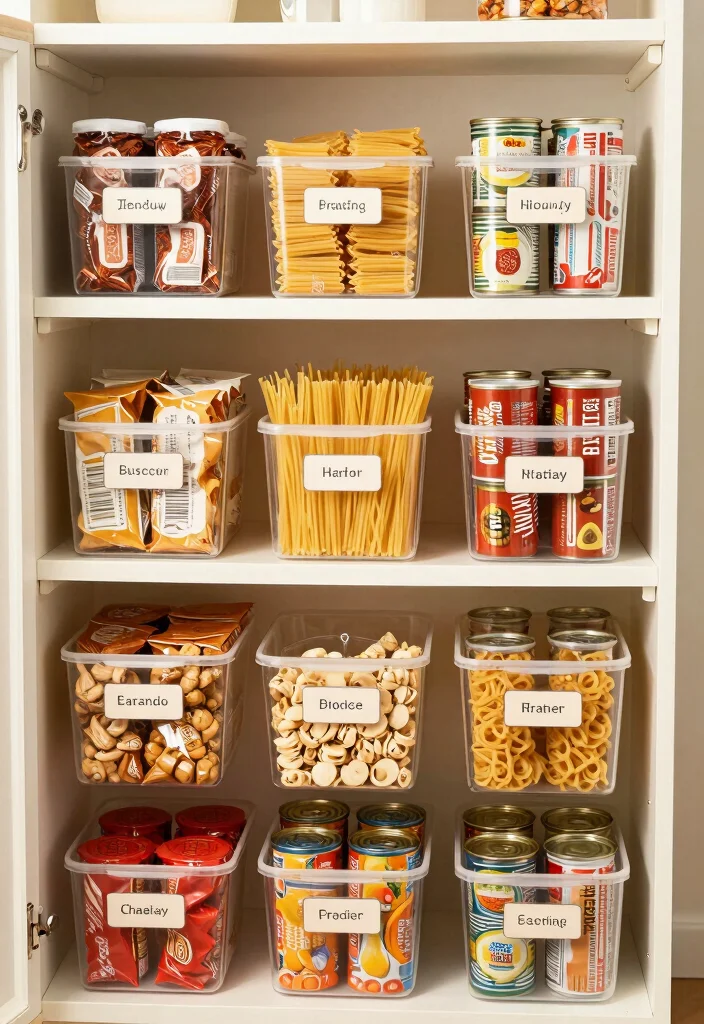 14 Pantry Ideas for Small Kitchens That Stay Organized 2. Stackable Storage Bins 0