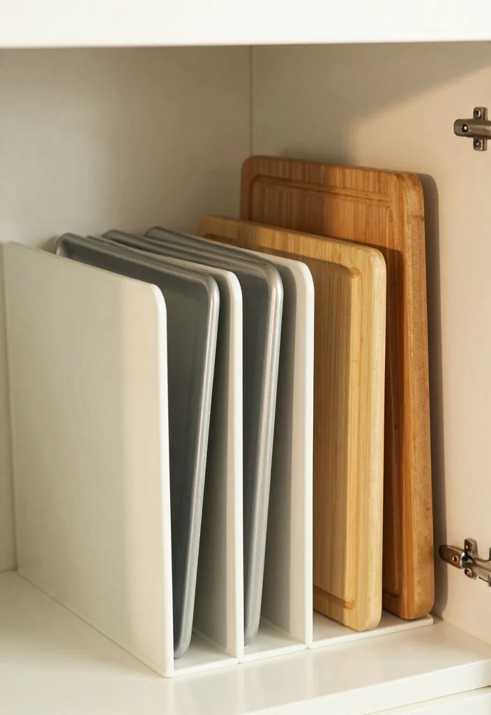 14 Pantry Ideas for Small Kitchens That Stay Organized 8. Use Vertical Dividers 0