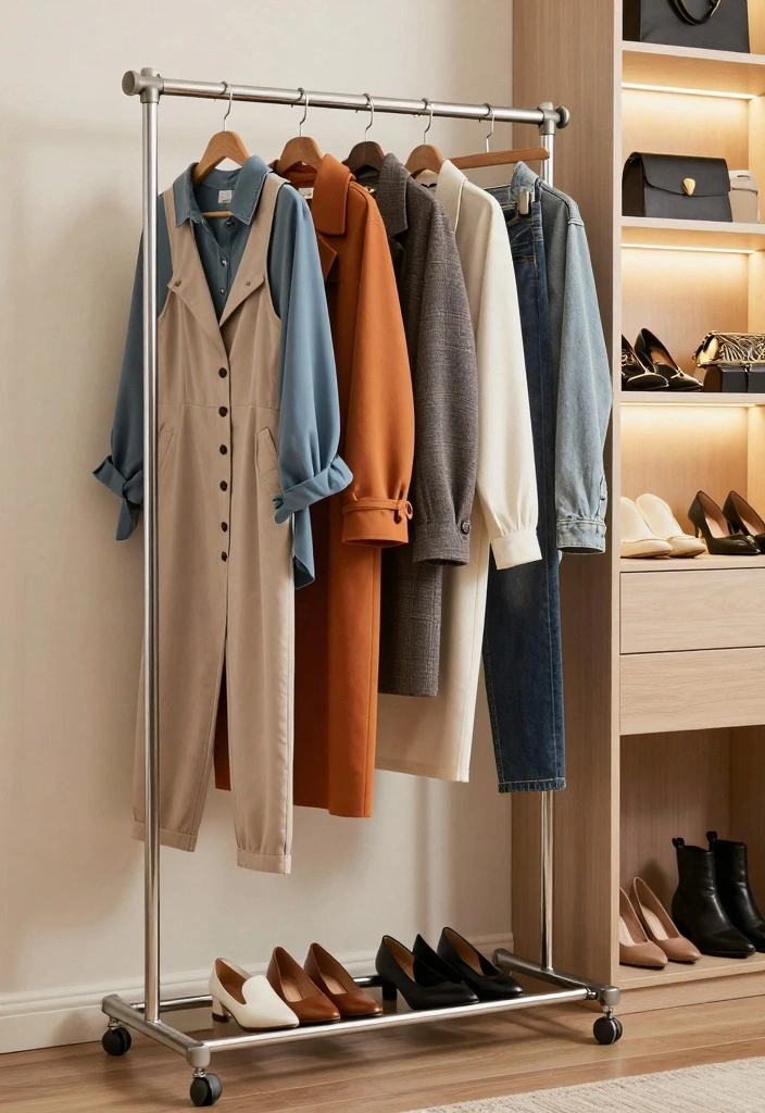 14 Small Closet Organization Ideas That Maximize Every Inch 111 14 Small Closet Organization Ideas That Maximize Every Inch - 11. Add a Clothing Rack for Easy Access 1
