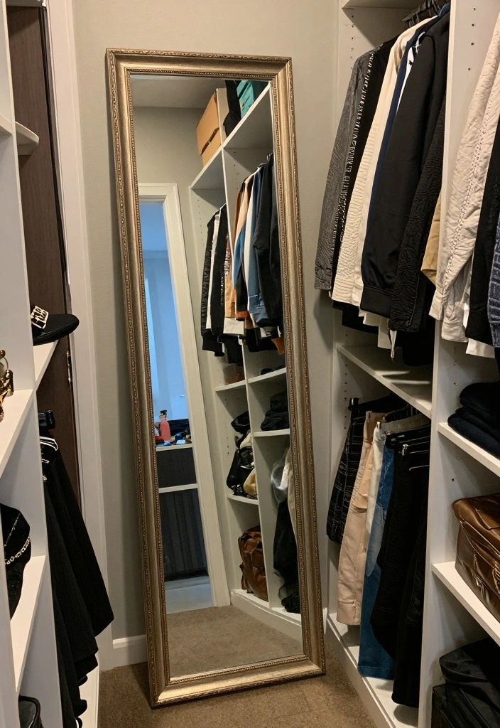 14 Small Closet Organization Ideas That Maximize Every Inch 122 14 Small Closet Organization Ideas That Maximize Every Inch - 12. Incorporate Mirrors for a Glamorous Touch 1