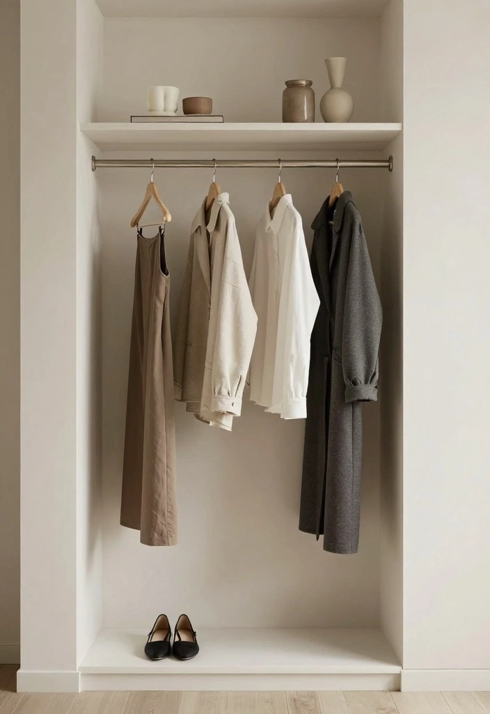 14 Small Closet Organization Ideas That Maximize Every Inch 144 14 Small Closet Organization Ideas That Maximize Every Inch - 14. Embrace the Minimalist Approach 1