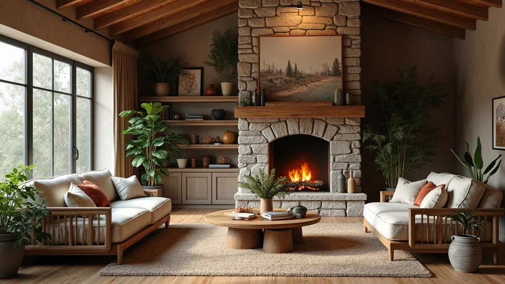 14 Stone and Wood Fireplace Ideas for Natural Cozy Balance