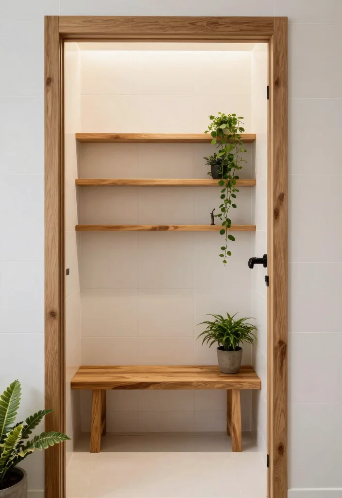 14 Walk In Tile Shower Ideas for a Sleek Open Bathroom 11 14 Walk In Tile Shower Ideas for a Sleek Open Bathroom 11. Warm Wood Accents 0